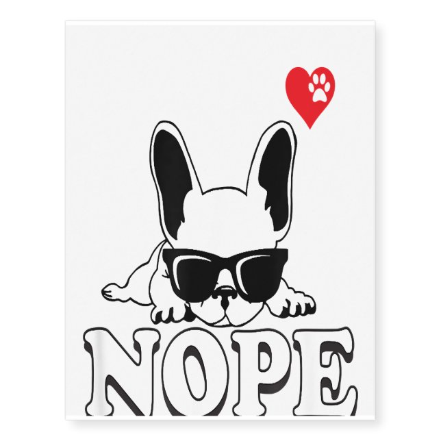 French Bulldog Gift Temporary Tattoos (Front)