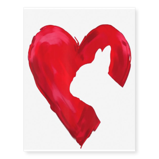 French Bulldog Gift Temporary Tattoos (Front)