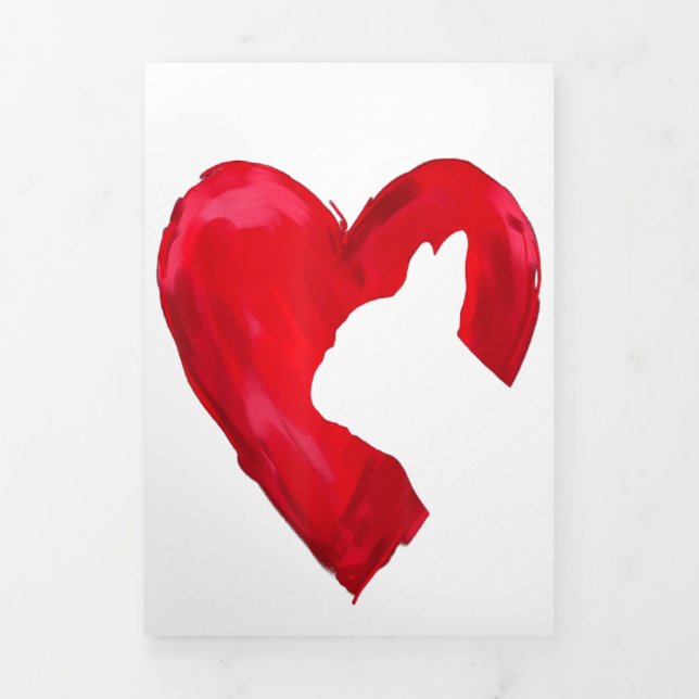 French Bulldog Gift Tri-Fold Announcement (Cover)