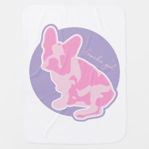 French Bulldog Girl Baby Blanket
