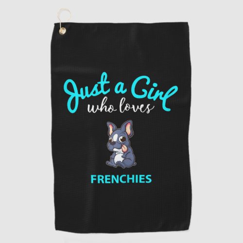 French Bulldog Girls Kids French Bulldog Gift Golf Towel