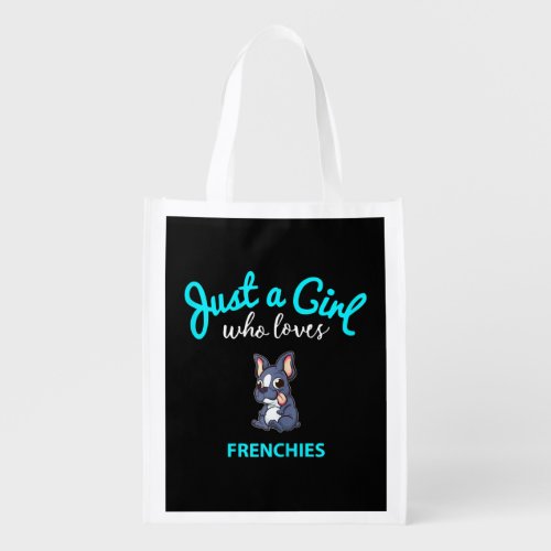 French Bulldog Girls Kids French Bulldog Gift Grocery Bag