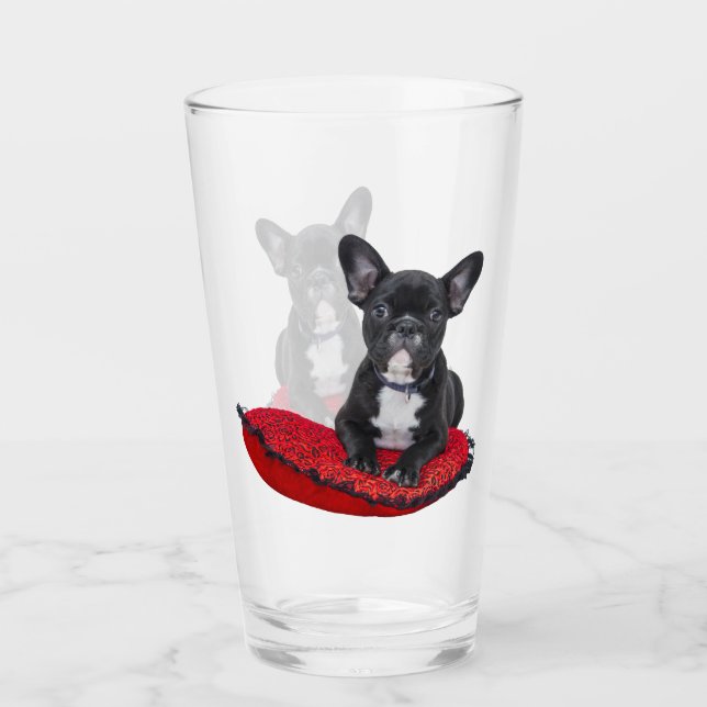French Bulldog Glass Tumbler (Front)