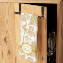 FRENCH BULLDOG Gold Toile