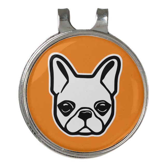 French Bulldog Golf Hat Clip (Front)