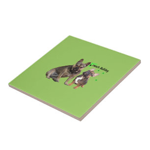 French Bulldog Good Friends French Bulldog Ceramic Tile