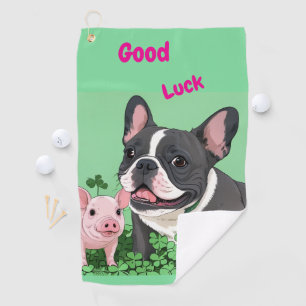 French Bulldog good luck Golf Towel
