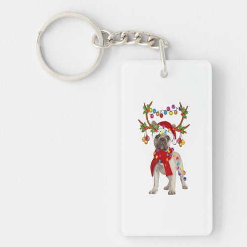 French Bulldog Gorgeous Reindeer Christmas Gift Keychain