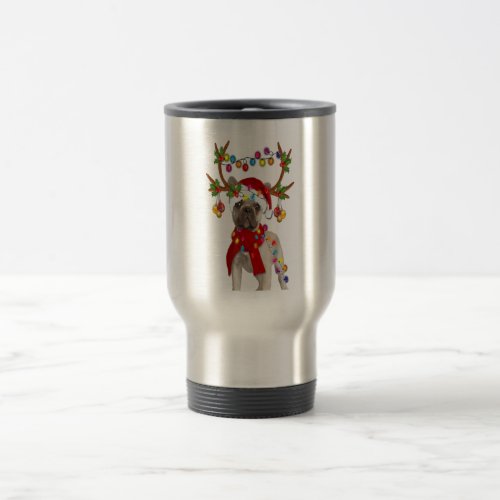 French Bulldog Gorgeous Reindeer Christmas Gift Travel Mug