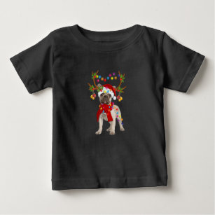 French Bulldog Gorgeous Reindeer Christmas Tree Baby T-Shirt