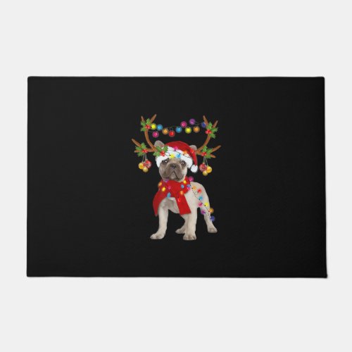 French Bulldog Gorgeous Reindeer Christmas Tree Doormat
