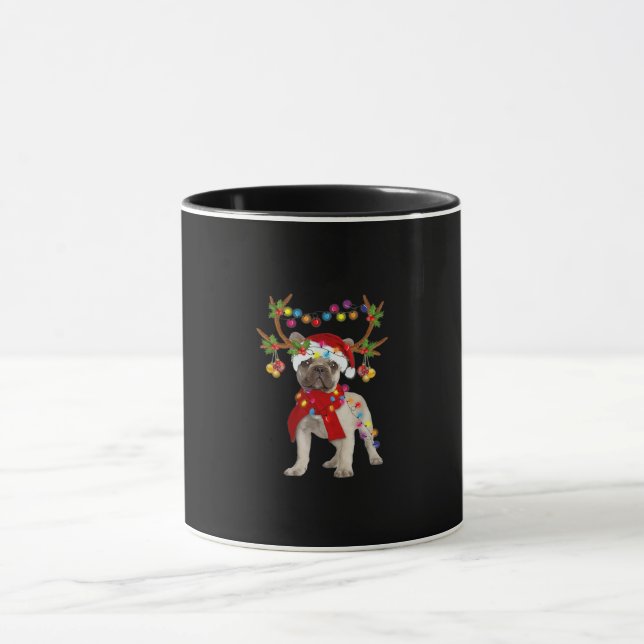 French Bulldog Gorgeous Reindeer Christmas Tree Mug (Center)