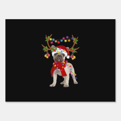 French Bulldog Gorgeous Reindeer Christmas Tree Sign