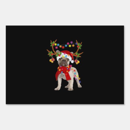 French Bulldog Gorgeous Reindeer Christmas Tree Sign