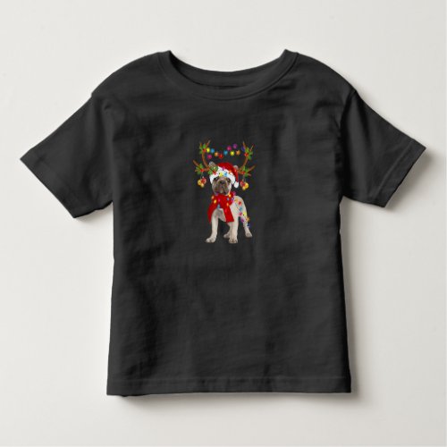 French Bulldog Gorgeous Reindeer Christmas Tree Toddler T_shirt