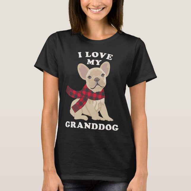 French Bulldog  Grandma Xmas  Fun Frenchie Granddo T-Shirt (Front)