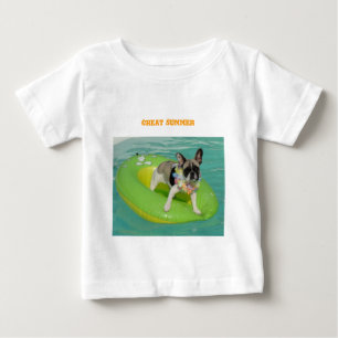 French Bulldog great summer vacation Baby T-Shirt