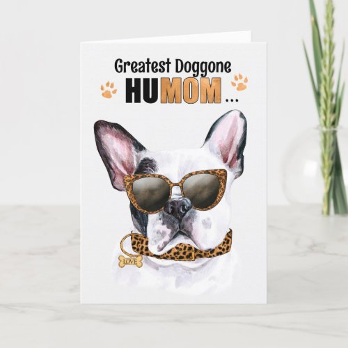 French Bulldog Greatest HuMOM Mothers Day Holiday Card