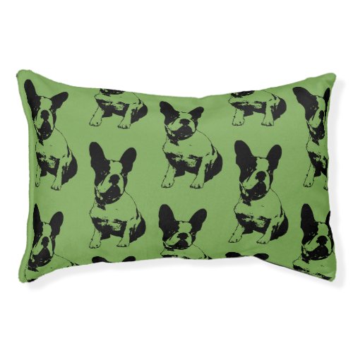 French Bulldog Green Pet Bed