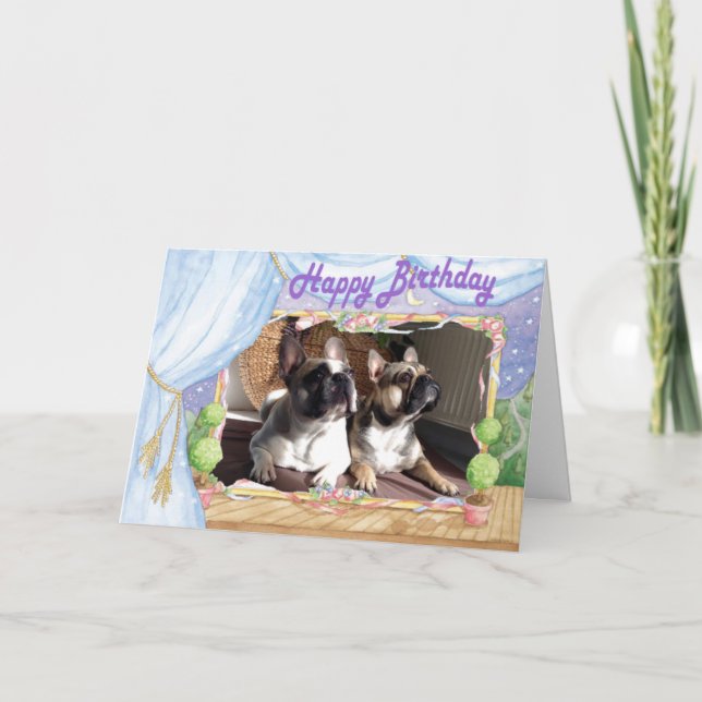 French Bulldog greeting card Happy Birthday (Front)