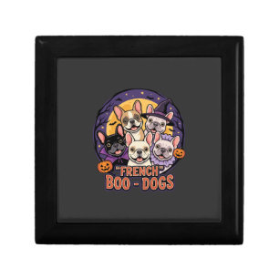 French Bulldog Halloween Boo Dogs Vector Gift Box