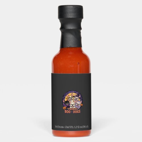 French Bulldog Halloween Boo Dogs Vector Hot Sauces