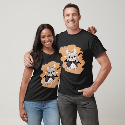 French Bulldog halloween boo T_Shirt