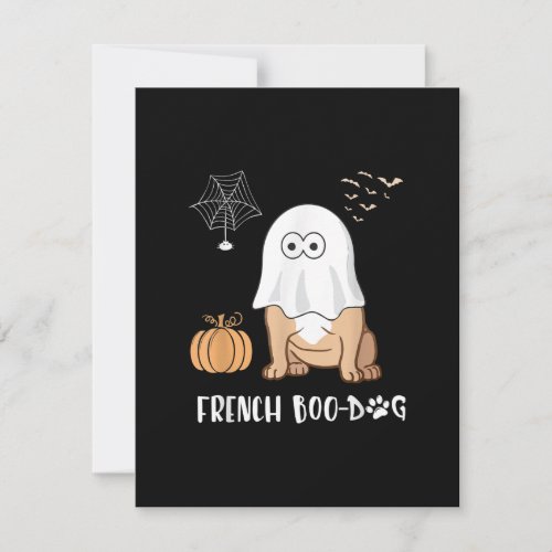 French Bulldog Halloween Cute Boo_Dog 2020 Tees Thank You Card
