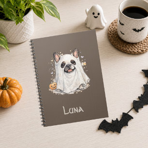 French Bulldog Halloween Cute Ghost Notebook