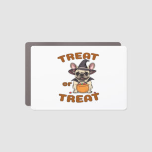 French Bulldog Halloween Dog Costume �Treat or Tre Car Magnet