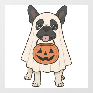 French Bulldog Halloween Dog Ghost Wall Decal