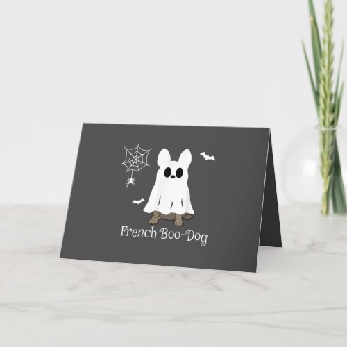 French Bulldog Halloween French Boo_Dog Dog Gift Holiday Card