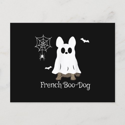 French Bulldog Halloween French Boo_Dog Dog Gift Holiday Postcard