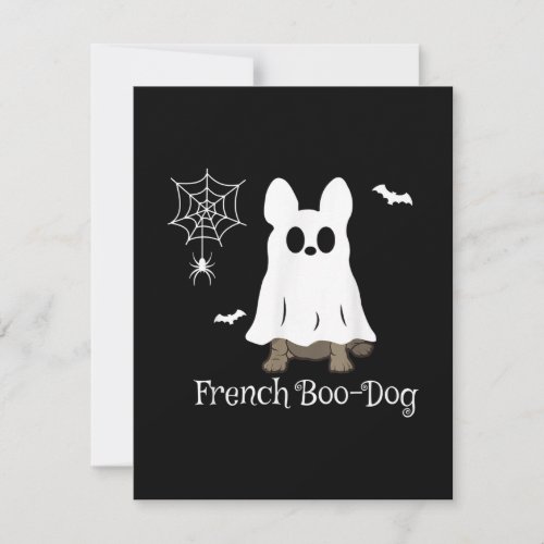 French Bulldog Halloween French Boo_Dog Dog Gift Thank You Card