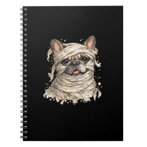 French Bulldog Halloween Girl Cute Mummy Notebook