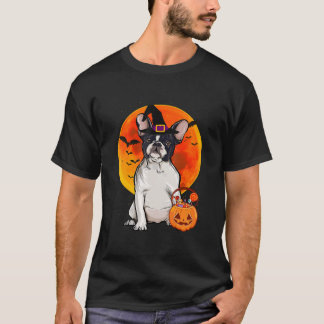 French Bulldog Halloween Jack O Lantern Pumpkin T-Shirt