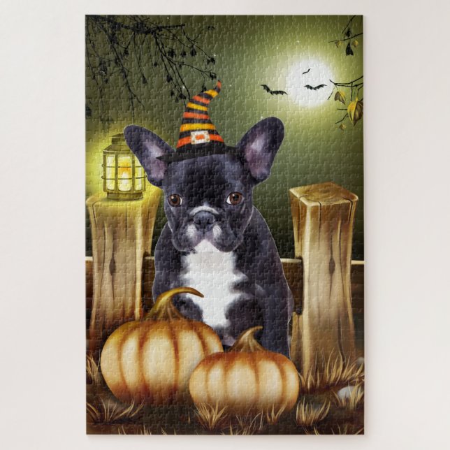 French Bulldog Halloween Jigsaw Puzzle (Vertical)