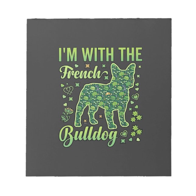 French Bulldog Halloween Macaron Eiffel Tower_1 Notepad (Front)