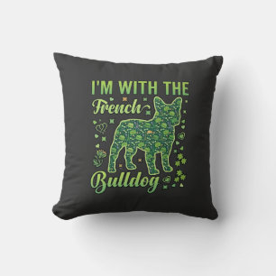 French Bulldog Halloween Macaron Eiffel Tower_1 Throw Pillow