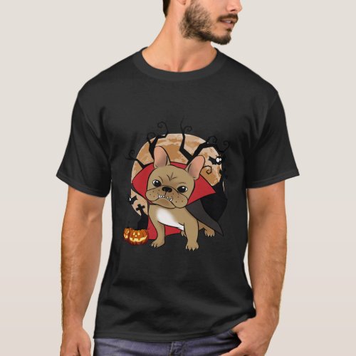 French Bulldog  Halloween Pumpkin Frenchie Witch T_Shirt