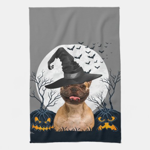 French Bulldog Halloween Pumpkin Patch Towel