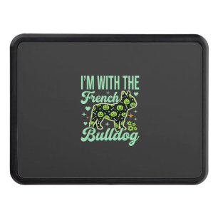 French Bulldog Halloween Pumpkin Pattern Design Hitch Cover