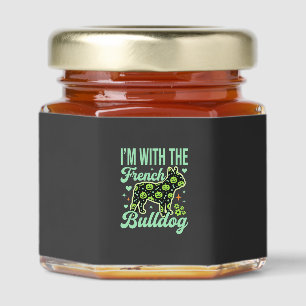 French Bulldog Halloween Pumpkin Pattern Design Honey Jar Favors