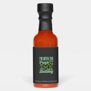 French Bulldog Halloween Pumpkin Pattern Design Hot Sauces