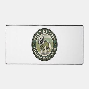French Bulldog Halloween Scary Costume Desk Mat