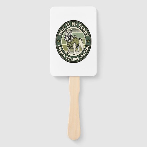 French Bulldog Halloween Scary Costume Hand Fan