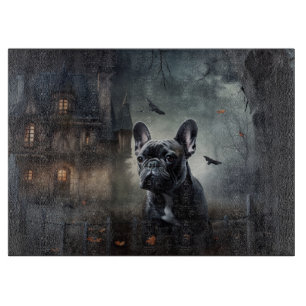 French Bulldog Halloween Scary Cutting Board