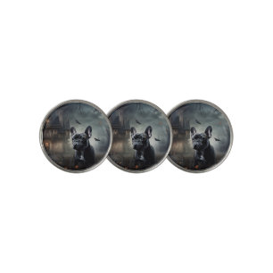 French Bulldog Halloween Scary Golf Ball Marker
