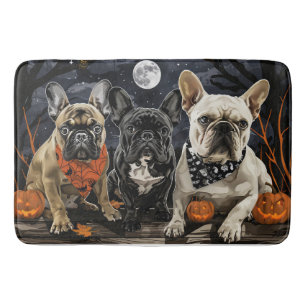 French Bulldog Halloween Spooky Bath Mat