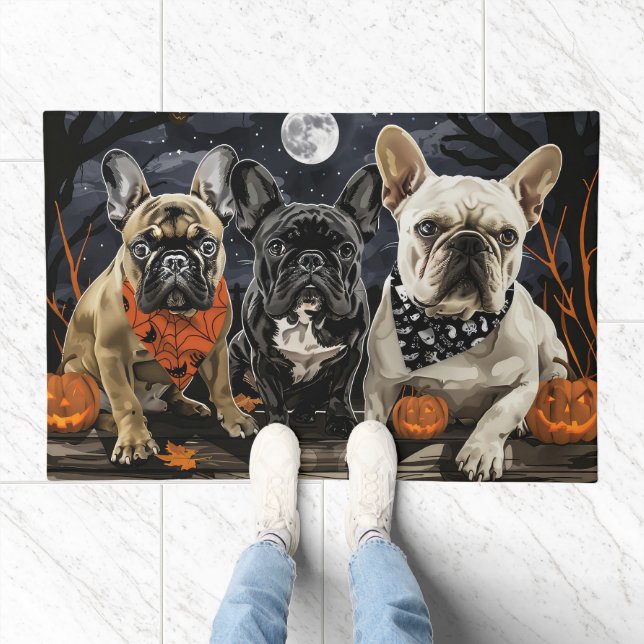 French Bulldog Halloween Spooky Doormat (Indoor)